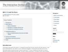Tablet Screenshot of interactivearchivist.archivists.org